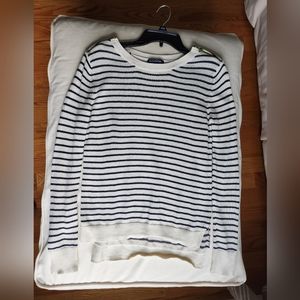 American Eagle Black and White Striped Sweater, Size XS